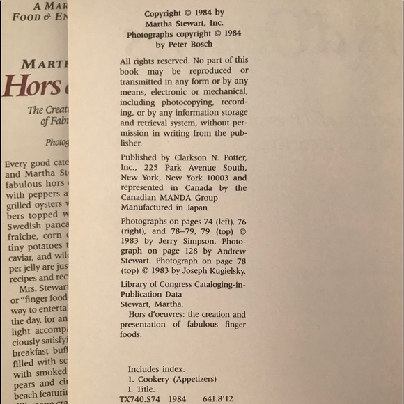 Vintage Martha Stewart’s Hors d’Oeuvres! Original! - Picture 7 of 8